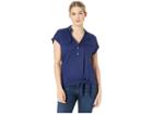 Tommy Bahama Linea Camp Shirt (island Navy) Women's Clothing