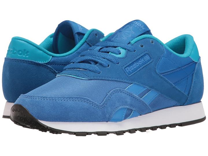 Reebok Lifestyle Classic Nylon Mh (echo Blue/awesome Blue/teal/indigo/white/black) Women's Shoes