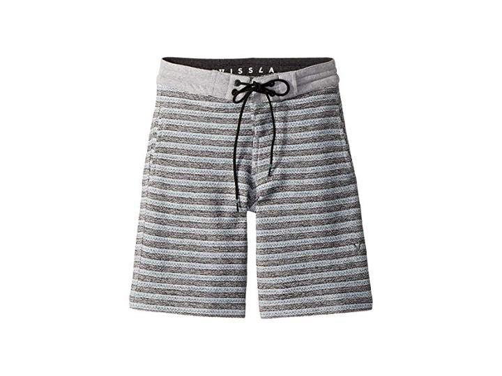 Vissla Kids Sofa Surfer Lounger Fleece Shorts (big Kids) (black) Boy's Shorts
