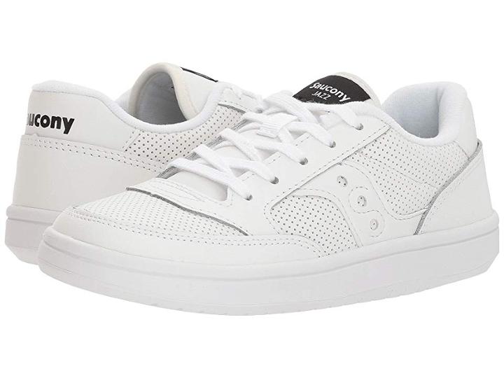 Saucony Kids Originals Jazz Court (little Kid/big Kid) (white Leather) Boys Shoes