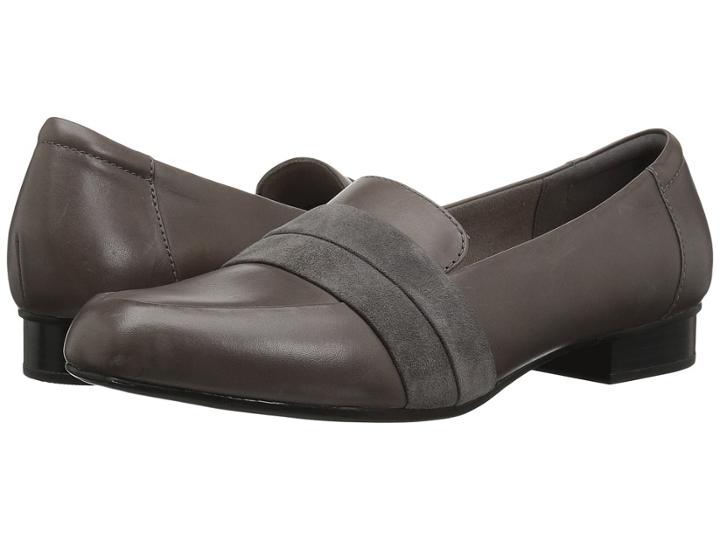 Clarks Juliet Rose (grey Leather/suede Combi) Women's Shoes