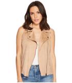 Jack By Bb Dakota Elion Faux Suede Moto Vest (sienna) Women's Vest