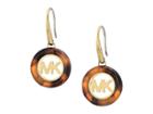 Michael Kors Fulton Logo Drop Earrings (gold/tortoise) Earring