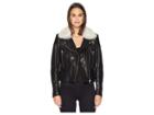 Belstaff Marvingt 2.0 W/ Shearling Moto Jacket (black Natural) Women's Coat