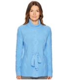Cashmere In Love Tosca Cable Knit Pullover (blue) Women's Clothing