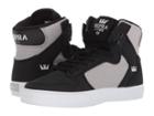 Supra Kids Vaider (little Kid/big Kid) (black/light Grey/white) Boys Shoes