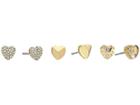 Michael Kors Love Logo Heart Stud Set Earrings (gold) Earring