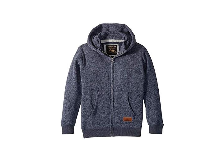 Quiksilver Kids Keller Zip Fleece Hoodie (big Kids) (navy Blazer Heather) Boy's Fleece