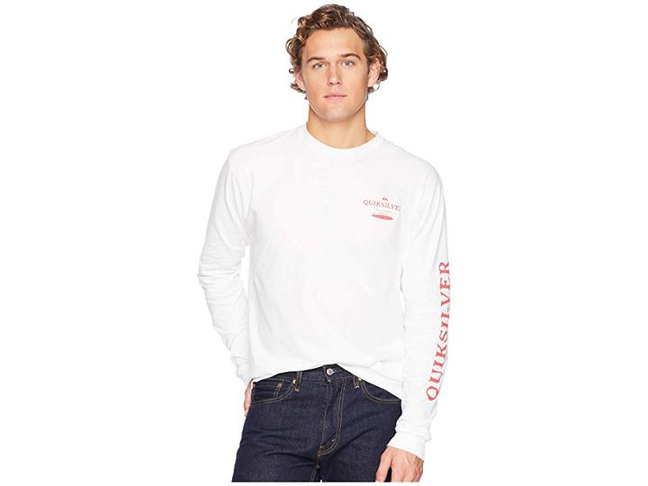 Quiksilver Waterman Wasure Mono Long Sleeve Tee (white) Men's Clothing