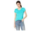 U.s. Polo Assn. Tonal Embroidered T-shirt (turquoise Falls) Women's T Shirt