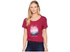 Life Is Good Mountains Are Calling Breezy T-shirt (wild Cherry) Women's T Shirt