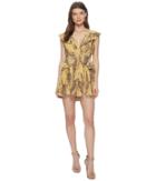 Keepsake The Label Light Up Playsuit (golden Wildflower Floral) Women's Jumpsuit & Rompers One Piece