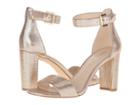 Nine West Nora Block Heel Sandal (gold Metallic) Women's Shoes