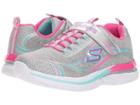 Skechers Kids Quick Kicks 81291l (little Kid/big Kid) (gray/multi) Girl's Shoes