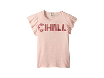 People's Project La Kids Chill Flutter Knit Top (big Kids) (peach) Girl's Clothing