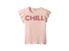 People's Project La Kids Chill Flutter Knit Top (big Kids) (peach) Girl's Clothing
