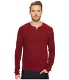 Lucky Brand Stitch Henley Sweater (red Multi) Men's Sweater