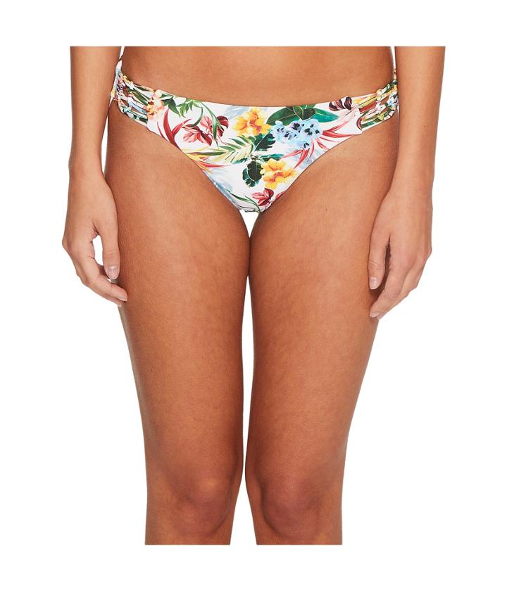 Red Carter Martinique Macrame Hipster Bikini Bottom (white) Women's Swimwear