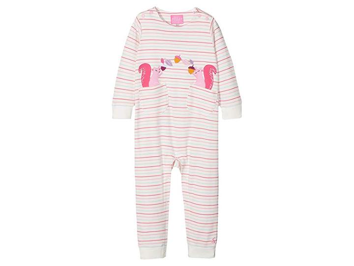 Joules Kids Gracie Applique Coverall (infant) (multi Stripe Squirrels) Girl's Jumpsuit & Rompers One Piece