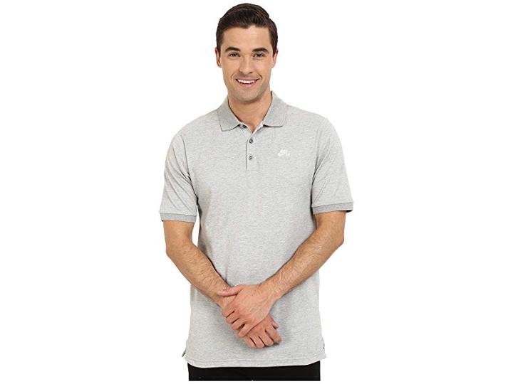 Nike Sb Sb Dri-fittm Pique Polo (dark Grey Heather/white) Men's Clothing