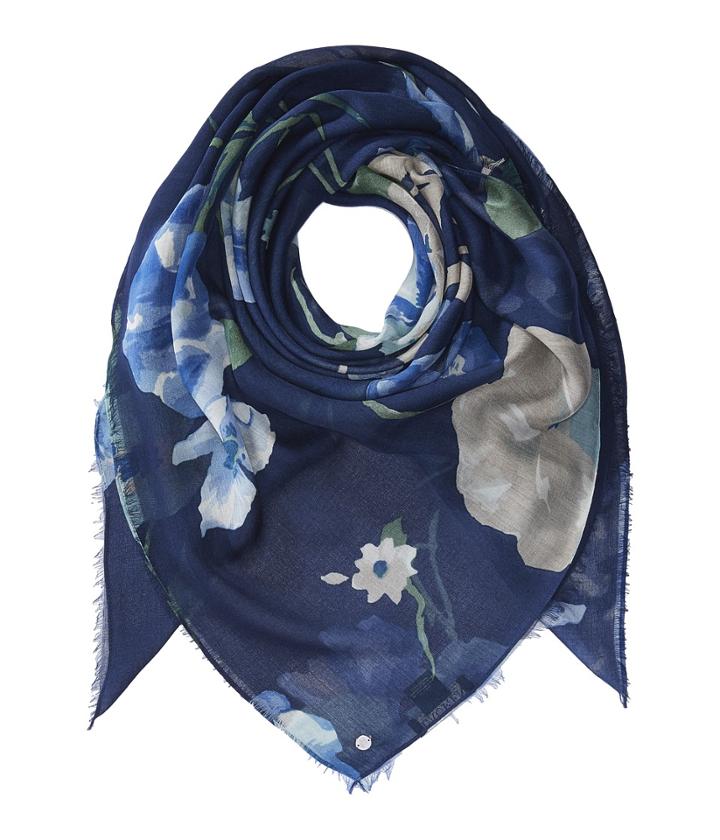 Lauren Ralph Lauren Nineta Modal Square Scarf (navy) Scarves