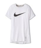 Nike Kids Cool Hbr Compression S/s Youth (little Kids/big Kids) (white/matte Silver/black) Boy's T Shirt