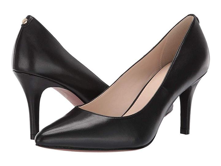 Cole Haan Gemma Logo Pump (black Leather) Women's Shoes