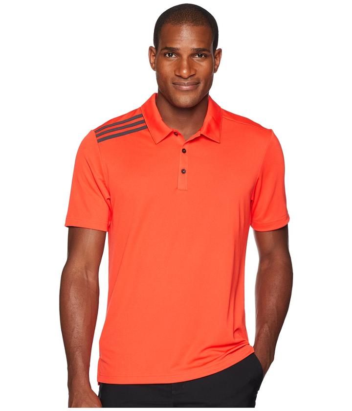 Adidas Golf 3-stripes Polo (hi-res Red) Men's Clothing