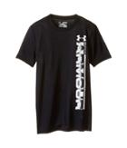 Under Armour Kids Sideline Logo Short Sleeve T-shirt (big Kids) (black/white) Boy's T Shirt