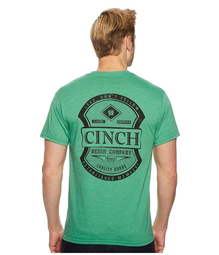 Cinch Short Sleeve Jersey Tee W/ Pocket (green) Men's T Shirt