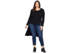 Kari Lyn Plus Size Mckenna High-low Top (black) Women's Clothing