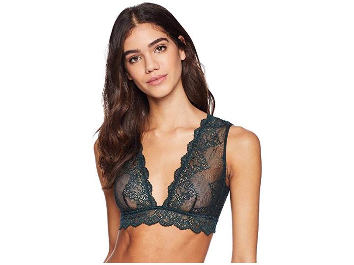 Only Hearts So Fine Lace Tank Bralette (hunting Green) Women's Bra