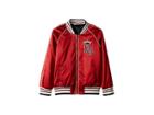 Dolce & Gabbana Kids Satin Baseball Jacket (little Kids) (dark Bordeaux) Boy's Coat