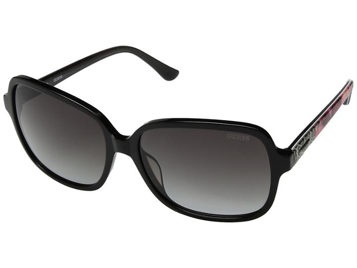 Guess Gu7382 (shiny Black/gradient Smoke) Fashion Sunglasses