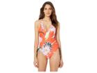 Trina Turk Shangri La Maillot One-piece (flame) Women's Swimsuits One Piece