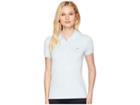 Lacoste Short Sleeve Slim Fit Stretch Pique Polo Shirt (rill Light Blue) Women's Clothing