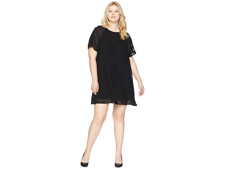 Kari Lyn Plus Size Taliyah Dress With Cut Out Detail (black) Women's Dress