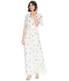Juicy Couture Drifting Wildflowers Maxi Dress W/ Embroidery (angel Drifting Wildflowers) Women's Dress