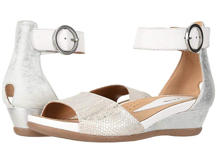 Earth Hera (silver Snake Print Suede) Women's  Shoes