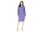 Le Suit Weave Three-button Wide Lapel Skirt Suit (orchid/black) Women's Suits Sets