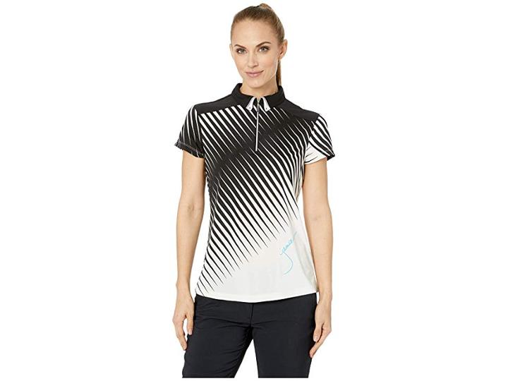 Jamie Sadock Prizm Short Sleeve Top (cream De La Cream) Women's Clothing