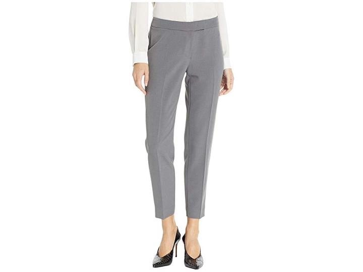 Anne Klein Extended Tab Crepe Pants (degas Grey) Women's Casual Pants