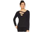 Lna Kindred Slub Sweater (black Heather) Women's Sweater