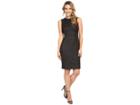 Calvin Klein Hot Fix Deayiled Sheath Cd6mxa00 (black/gold) Women's Dress