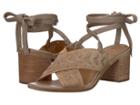 Frye Bianca Woven Perf Ankle Strap (beige) Women's Sandals