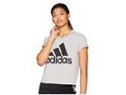 Adidas Boxy Badge Of Sport T-shirt (medium Grey Heather) Women's T Shirt