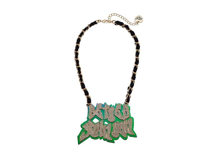 Betsey Johnson Name Plate Necklace (multicolor) Necklace