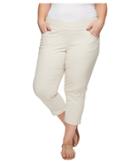 Jag Jeans Plus Size Plus Size Peri Straight Pull-on Twill Crop (stone) Women's Jeans