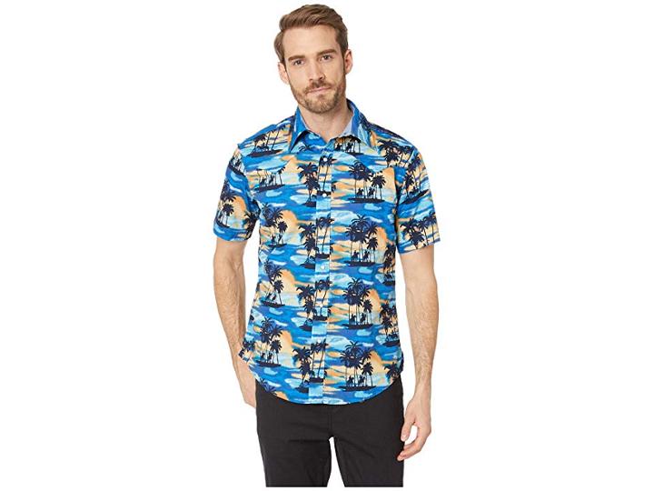 Roper 2178 Blue Hawaii (blue) Men's Clothing