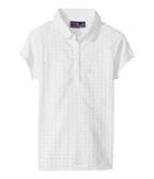Nautica Kids Short Sleeve Eyelet Polo (big Kids) (white) Girl's Short Sleeve Pullover